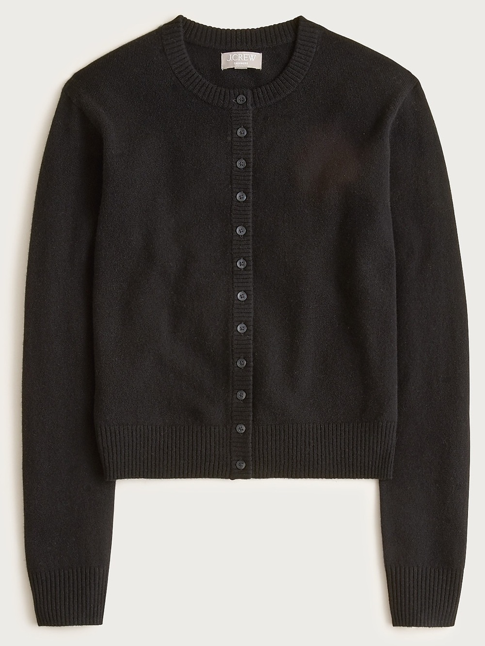 NWT! J. CREW Women's Perfect 100% cashmere cardigan in black, size large CP465